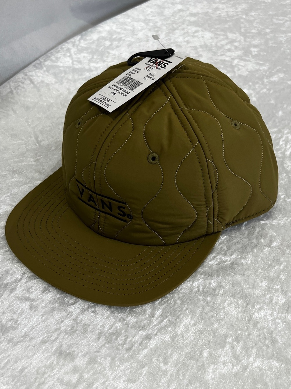 Vans Half Box Low Unstructured Quilted Snap-Back Hat Olive Green